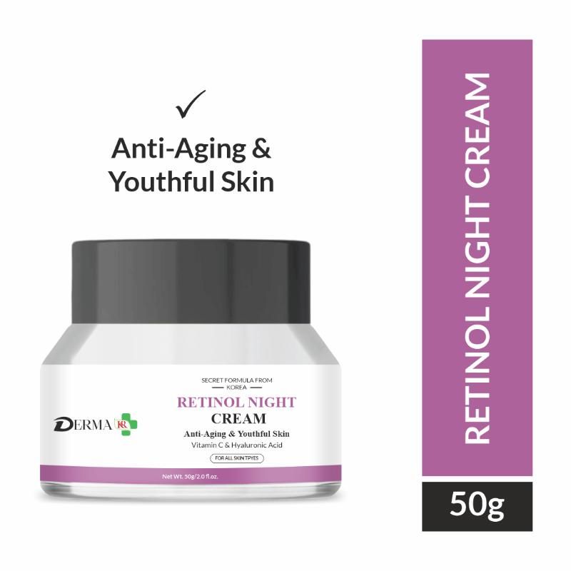 DERMA KR Retinol Night Cream With Vitamin C & Hyaluronic Acid Face Cream