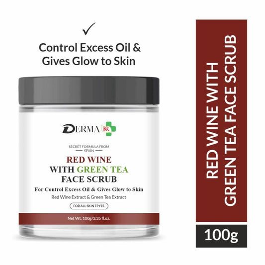 DERMA KR Red Wine With Green Tea Face Scrub