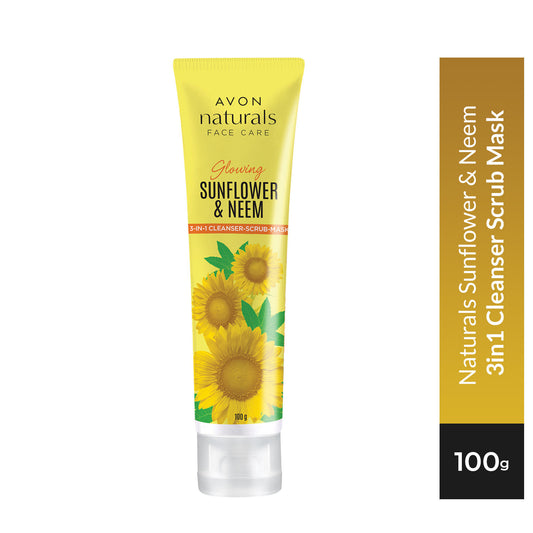 Avon Naturals Sunflower & Neem 3 in 1 Cleanser Scrub Mask