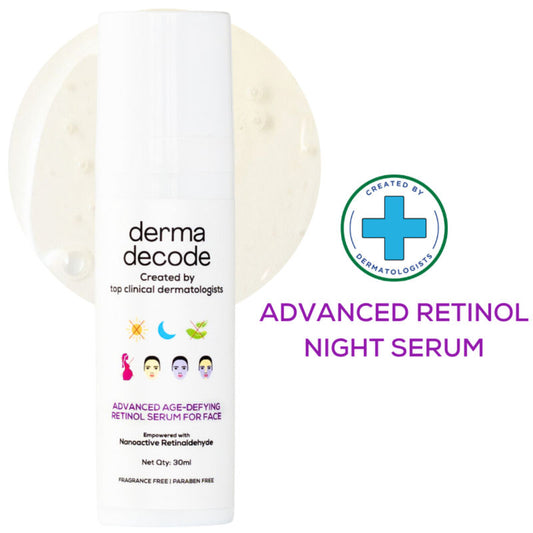 Derma Decode Advanced Retinol Face Serum With 1% Retinol And 0.5 % Retinal For Anti Aging Wrinkles