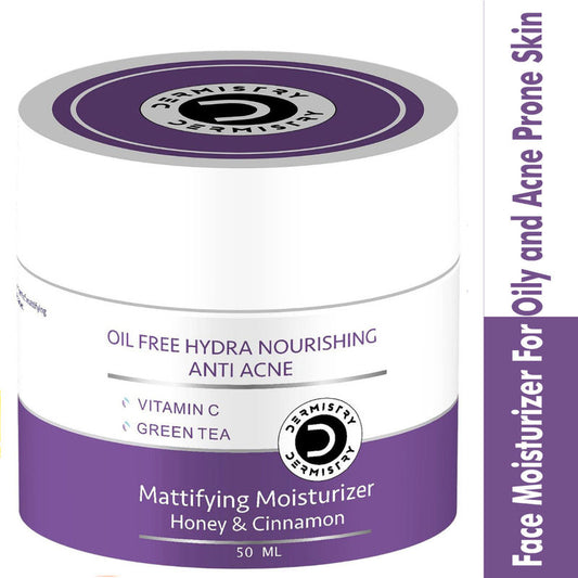 DERMISTRY 1% Salicylic Acid Oil Free Water Based Day Night Face Moisturizer for Oily Acne Prone Skin