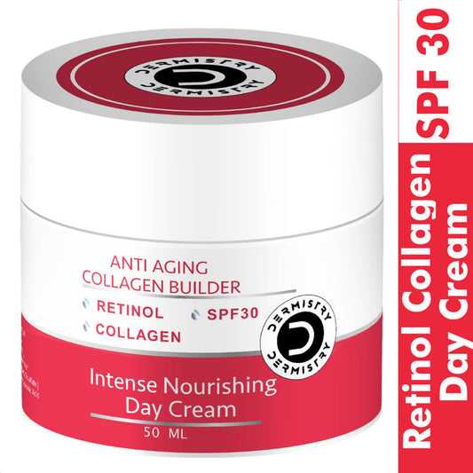 DERMISTRY Anti Ageing Collagen Retinol SPF 30 Moisturizer Day Face Cream For Aging Wrinkles Repair