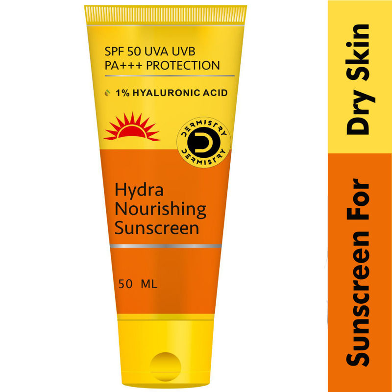 DERMISTRY SPF 50 UV Sunscreen 1% Hyaluronic Acid Sun Care For Dry Oily Sensitive Skin Children Kids