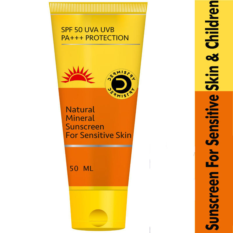 DERMISTRY SPF 50 UV Mineral Based Sunscreen Oil Free Sun Care for Children Kids & Sensitive Skin