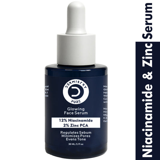 DERMISTRY 12% Niacinamide Zinc Oil Control Face Serum for Acne Open Pores Mark Scar Spot Uneven Tone