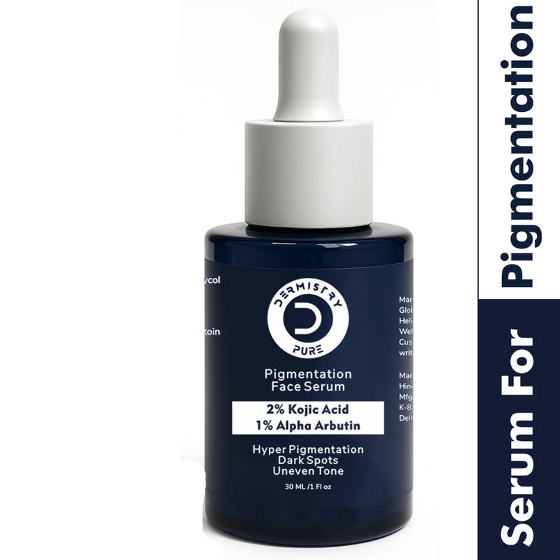 DERMISTRY 2% Kojic Acid Alpha Arbutin Face Serum for Pigmentation Removal Glowing Skin Brightening