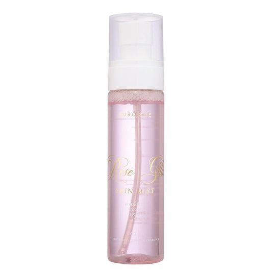 SUROSKIE Rose Glass Skin Mist 100ml | 2 in 1 Face Tonner + Makeup Setting Spray | Enriched With Rose Water & Aloe Vera | For Glowing & Hydrating Skin | All Skin Types | Rose Face Mist For Men & Women