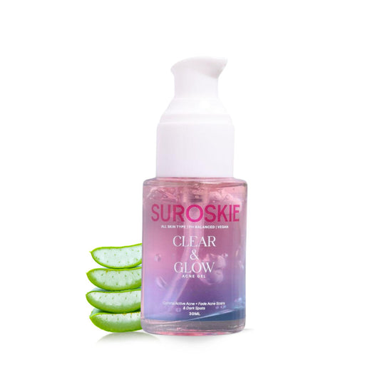 Clear & Glow Acne Gel 30 ml | For Clear & Glowing Skin | With 5% Benzoyl Peroxide | Clears Acne, Fades Dark Spots, and Scars | Hydrating Formula For All Skin Types | Acne Gel For Women