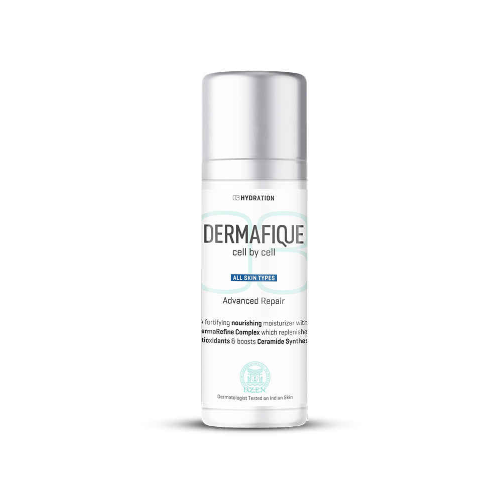 Dermafique Advanced Repair Night Cream with Niacinamide a€“ 30 gm, Moisturizer for Face, 5x Ceramide Synthesis, Boosts Collagen Production