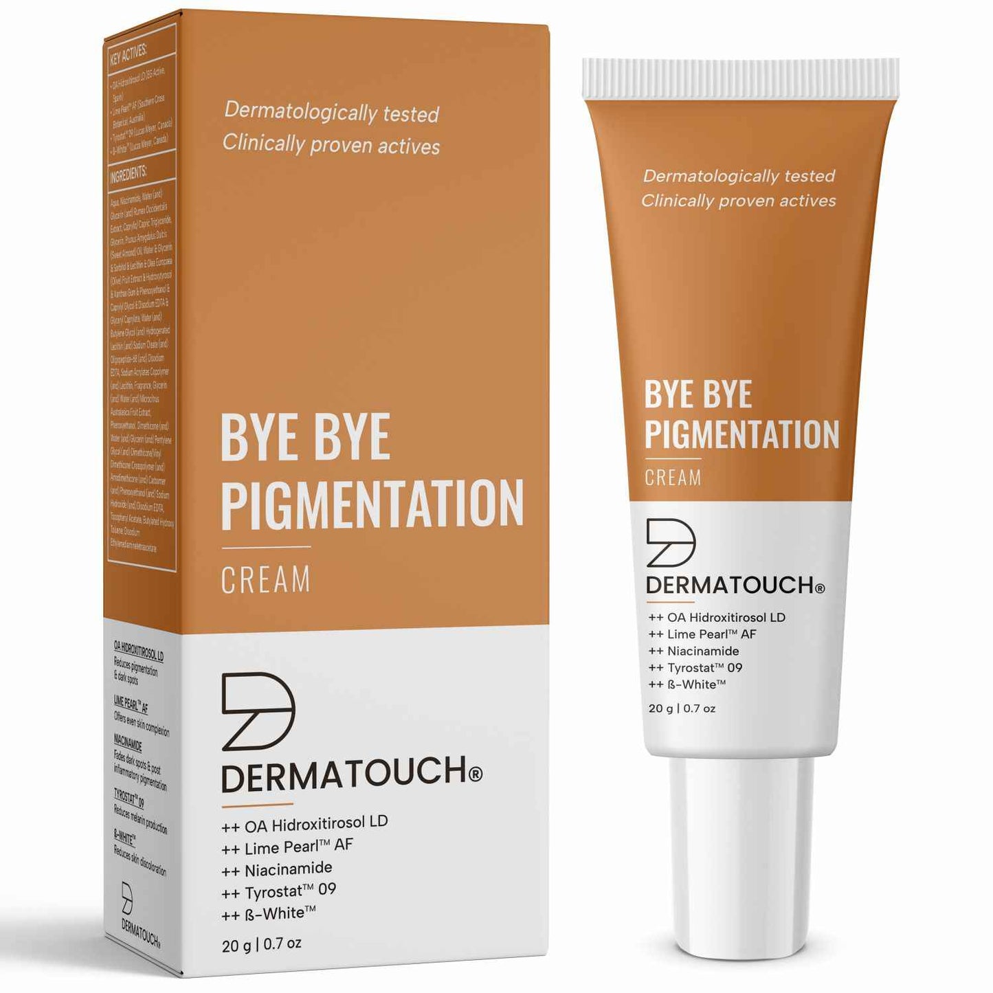 DERMATOUCH Bye Bye Pigmentation Cream || Pigmentation Cream for Women/Men with Lime Pearl & B-White - 20G