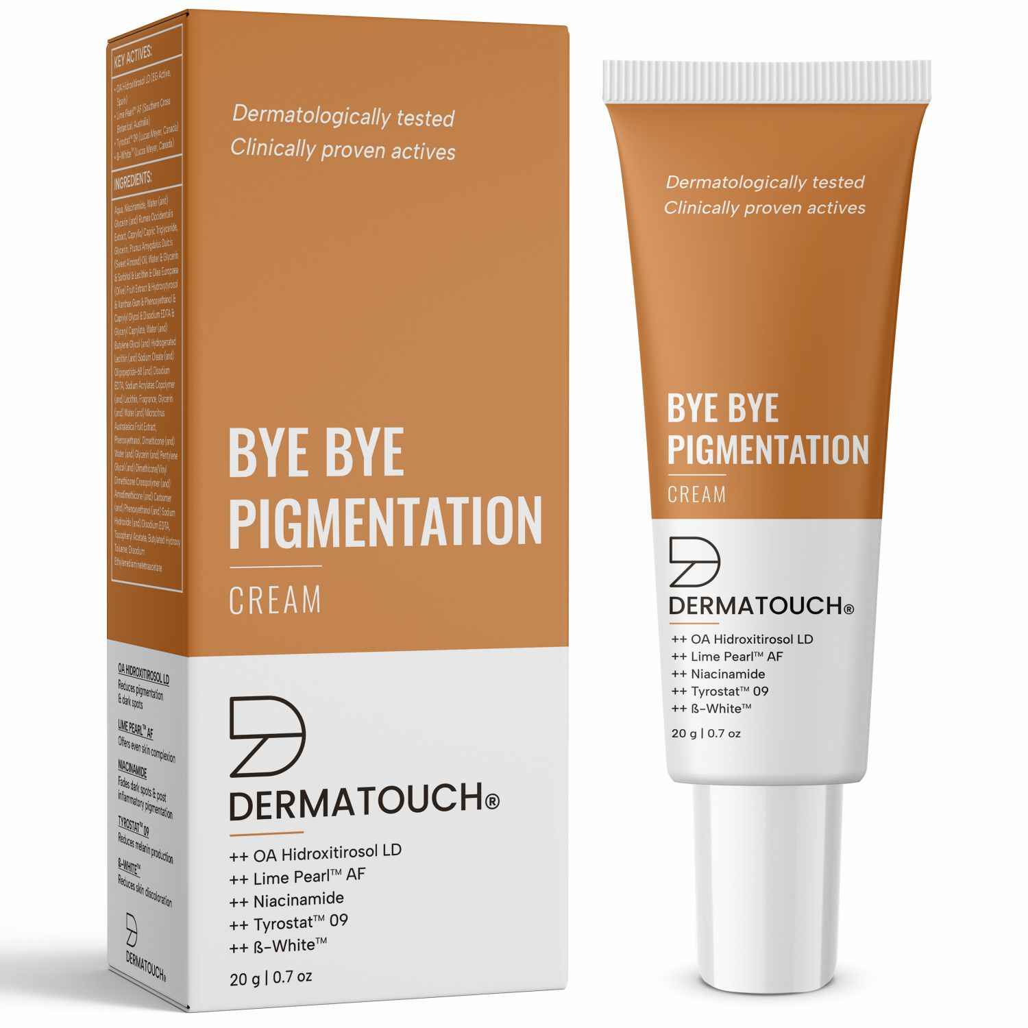 DERMATOUCH Bye Bye Pigmentation Cream || Pigmentation Cream for Women/Men with Lime Pearl & B-White - 20G