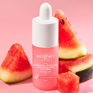 Dot & Key Watermelon + 10% Glycolic Gentle Exfoliating Face Serum with Kojic Acid | Watermelon Face Serum with PHA & Cloudberry Oil 20 ml