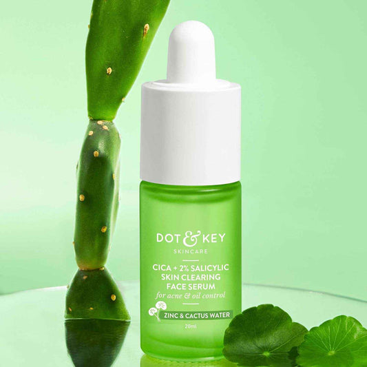 Dot & Key CICA & CACTUS + 2% Salicylic + ZINC Skin Clearing Face Serum for Acne & Oil Control 20 ml