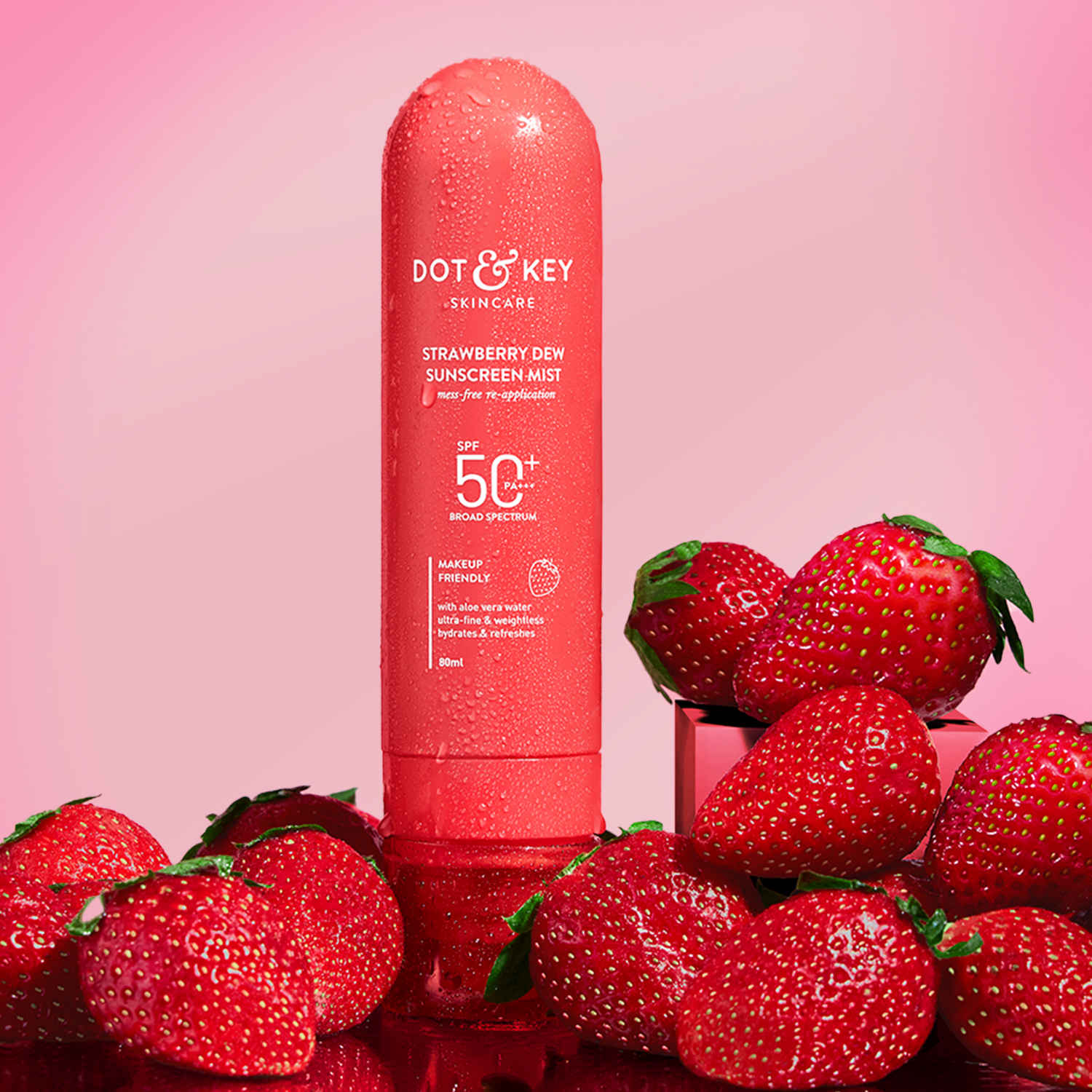 Dot & Key Strawberry Dew Sunscreen Mist SPF 50+, PA+++ 80 ml