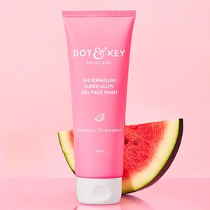 Dot & Key Watermelon COOLING Gel Face Wash with Vitamin C & Cucumber | Face Wash for Glowing Skin, Pigmentation and Dark Spot Reduction Normal, Combination & Oily Skin| 100 ml