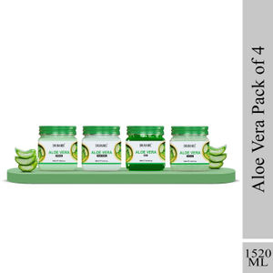 Dr.Rashel Aloe Vera Pack Of 4 (Scrub, Gel, Cream, And Face Pack) - (1520ml)