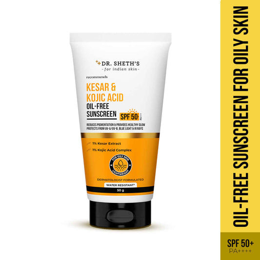 Dr. Sheth's Kesar & Kojic Acid Oil-Free Sunscreen 50 gm
