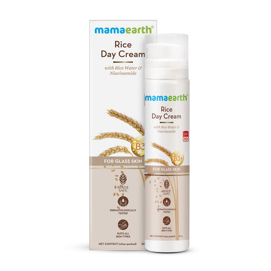 Mamaearth Rice Day Cream For Daily Use With Rice Water & Niacinamide For Glass Skin
