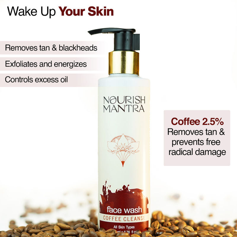 Nourish Mantra Coffee Cleanse Face Wash for Excess Oil Control & Tan Removal