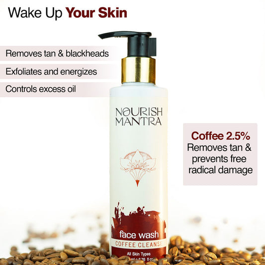 Nourish Mantra Coffee Cleanse Face Wash for Excess Oil Control & Tan Removal
