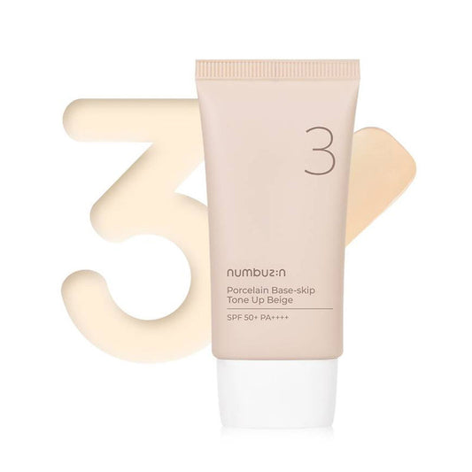 Numbuzin No.3 Porcelain Base-Skip Tone Up Beige SPF 50+ PA ++++