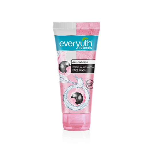 Everyuth Naturals Anti Pollution Pink Clay & Charcoal Face Wash 150 gm