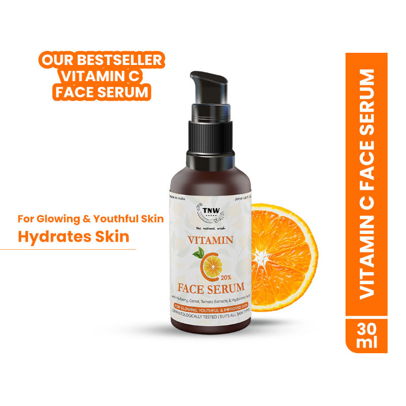 TNW The Natural Wash 20% Vitamin C Face Serum with Mulberry Extract for Glowing & Radiant Skin