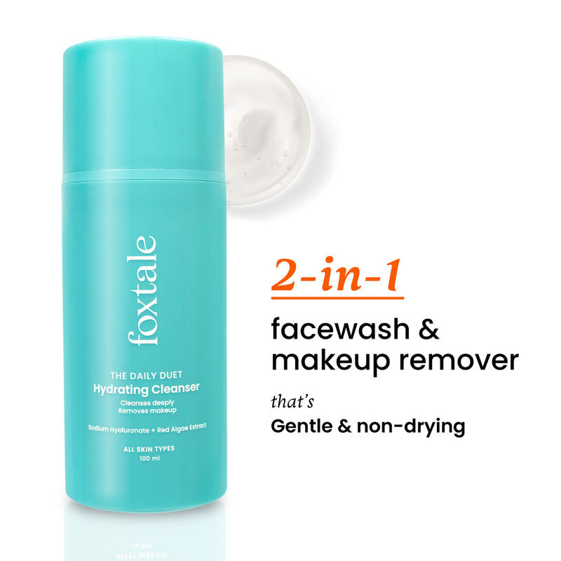 Foxtale Hydrating Cleanser And Make-Up Remover, With Hyaluronic Acid