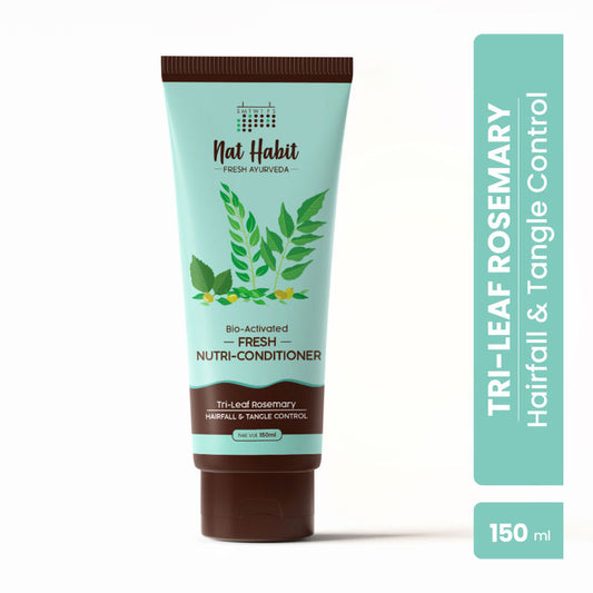 Nat Habit Trileaf Rosemary Conditioner For Hair Fall Control, Conditioner For Dry & Damaged Hair