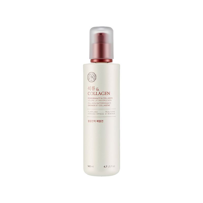 The Face Shop Pomegranate & Collagen Emulsion - Anti Aging Korean Moisturizer with Hyaluronic Acid