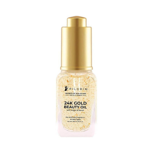 Pilgrim 24K Gold Facial Beauty Oil for Instant Natural Glow Anti Aging