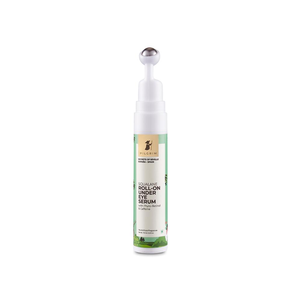 Pilgrim Squalane Roll-On Under Eye Eream Serum with Phyto-Retinol & Caffeine