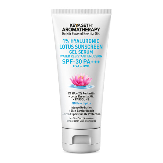 Keya Seth Aromatherapy 1% Hyaluronic Lotus Sunscreen Gel Serum SPF 30 PA +++ UVA + UVB