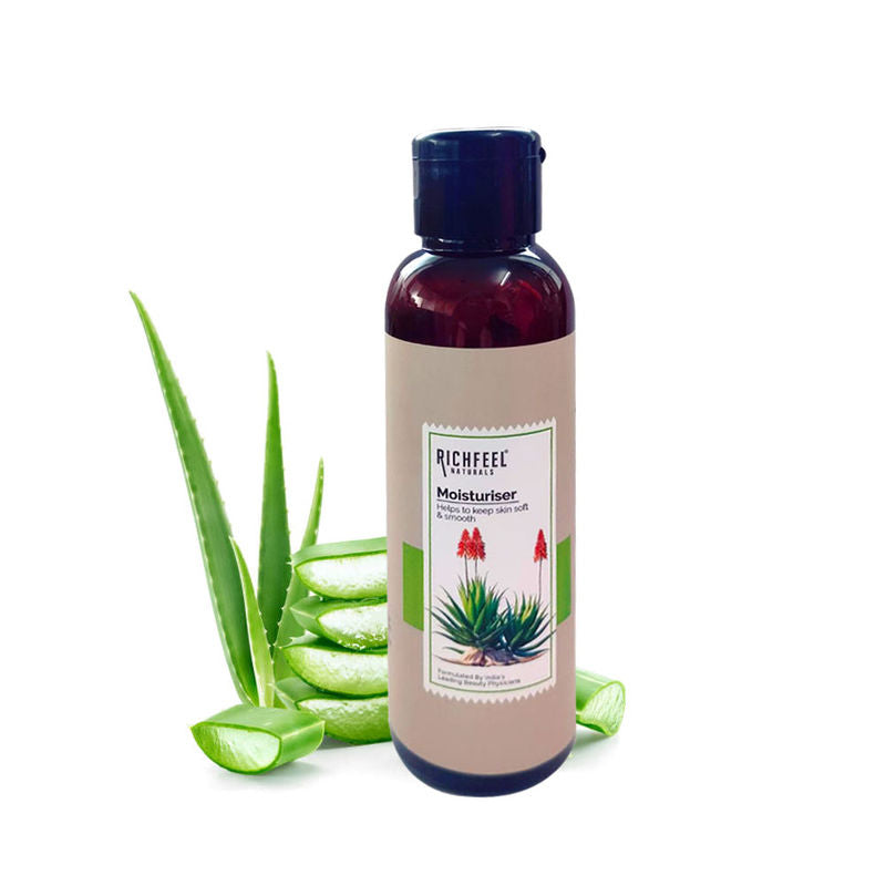Richfeel Aloe Moisturizer-Lightweight & Hydrating, Non-Sticky, Absorbs Instantly, For All Skin Types
