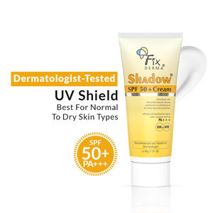Fixderma Shadow Sunscreen SPF 50+ Cream PA+++ Sunscreen for Dry Skin, Sunscreen for UVA & UVB Protection, Non Greasy & Water Resistant - 40 gm