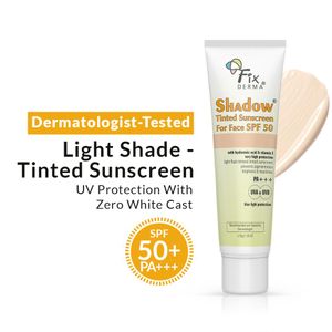 Fixderma Shadow Tinted Sunscreen SPF 50 | Sunscreen with Vitamin E | PA+++ for UVA & UVB Protection | For All Skin Types - 30 gm
