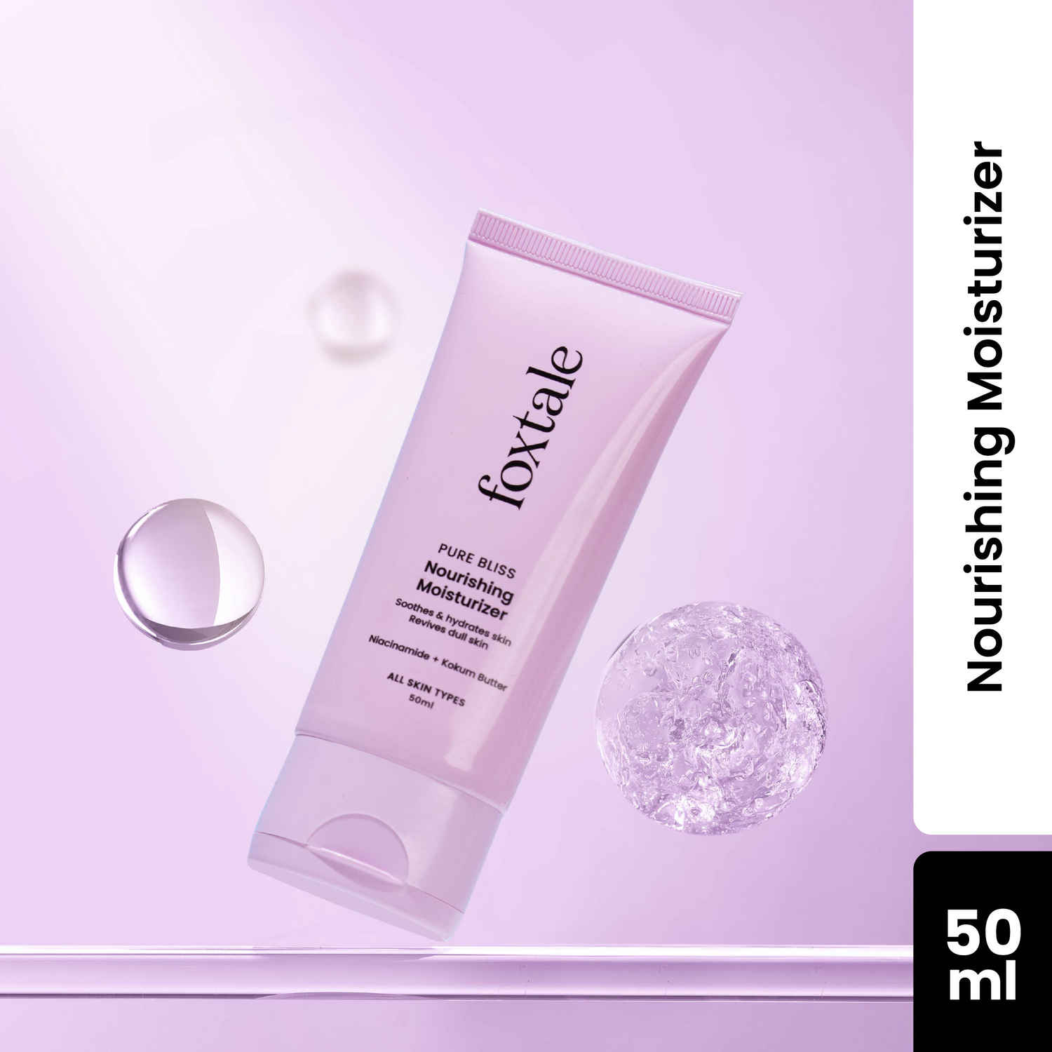 Foxtale Nourishing Face Moisturizer with Niacinamide for 24 Hr Hydration - 50 ml