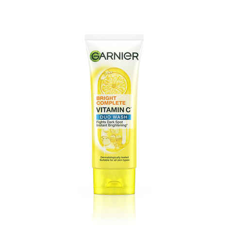 Garnier Bright Complete BRIGHTENING DUO ACTION Face Wash, 100g