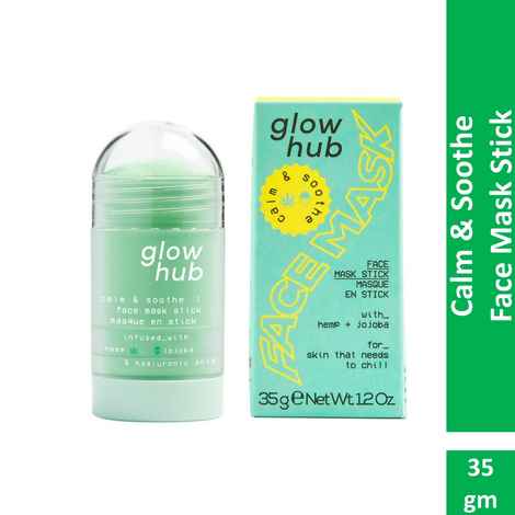 Glow Hub | Calm & Soothe Face Mask Stick (35 gm) | Hemp Seed Oil, Kaolin Clay, Jojoba Extract | Hydrate, Comfort, Refresh