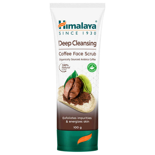 Himalaya Deep Cleasing Coffee Face Scrub | Organically sourced Arabica Coffee | 100% Natural Exfoliants | Exfoliates blackheads & impurities | Paraben free | 100 gm