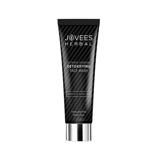 Jovees Herbal Activated Charcoal Detoxifying Face Wash For Men/Women | Anti Pollution, Deep Pore Cleansing, Oil Control, Removes Dirt & Impurities | Suitable for Acne Prone Skin | For All Skin Types | Paraben & Alcohol Free | 120 ML (Pack of 1)