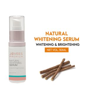 Jovees Premium Natural Whitening Serum | Skin Brightening Cream | With Liquorice And Bearberry Extracts | With Niacinamide That Brightens, Nourishes and Hydrates | Gives Even Skin Tone | 50 ml