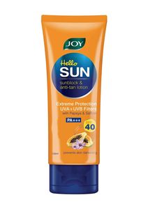 Joy Hello Sun Sunblock & Anti Tan Lotion Sunscreen SPF 40 PA+++, 120ml