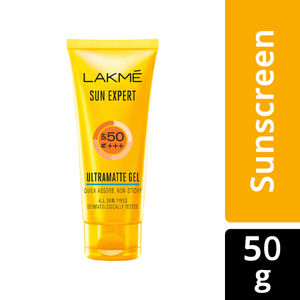 Lakme Sun Expert Gel light Sunscreen, SPF 50 PA+++ | Broad spectrum UVA/B protection | Blue light protection | No White Cast | for all dry, oily, normal skin| Matte Finish 50 gm