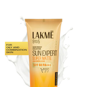 Lakme Matte Sunscreen SPF 50 PA+++, Niacinamide|UVA/B Protection|For Oily and Combination Skin 50 ml