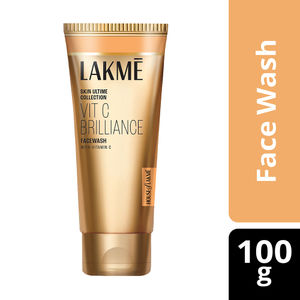 Lakme Vitamin C Brilliance Facewash with Vitamin C | Face Wash for brighter skin | Exfoliates | Brightens| Antioxidant Properties |100 gm