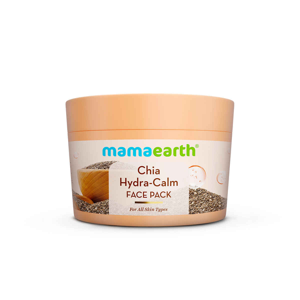 Mamaearth Chia Hydra-Calm Face Pack with Chia Seed & Ceramides for Healthy Skin Barrier 200 gm |DIY-like Texture | Instant Hydration & Glow | Gel Cream Mask |Free From Harmful Chemicals | All Skin Types