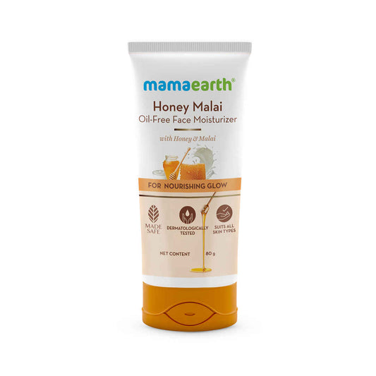 Mamaearth Honey Malai Oil-Free Face Moisturizer for Nourishing Glow (80 gm)