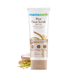 Mamaearth Rice Face Scrub for Glowing Skin, With Rice Water & Niacinamide for Glass Skin (100 gm)