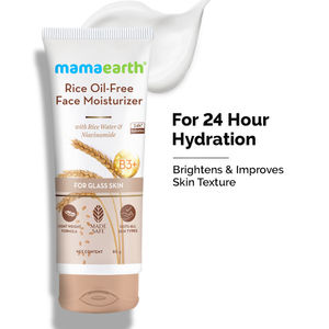 Mamaearth Rice Oil-Free Face Moisturizer With Rice Water & Niacinamide for Glass Skin - 80 gm